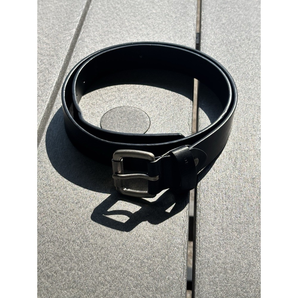 Nanette Lepore Black Faux. Leather Studded Belt -40" Length Minimalist